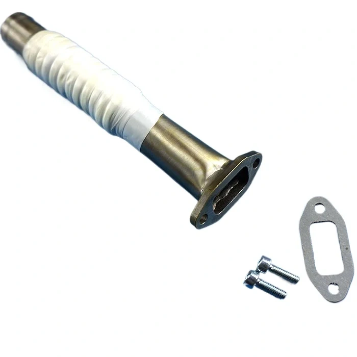 DLE20RA Long Exhaust Pipe Muffler Set with Accessories, High Performance Stainless Steel for RC Airplane Helicopter Gas Engine