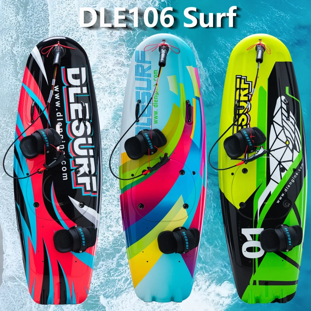 106CC 2-Stroke Gas Powered Surfboard DLE Engine Carbon Fiber Body Jet Surfboard with Black