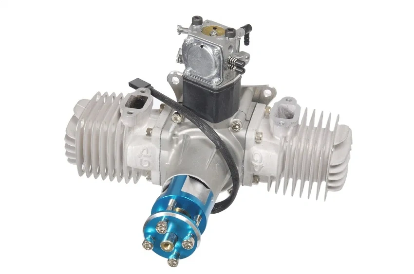 GP-76 76cc Gas Engine, 2-Stroke Twin Cylinder RC Aircraft Engine, High Power 7.5HP for 30-35% Scale 3D Aerobatic