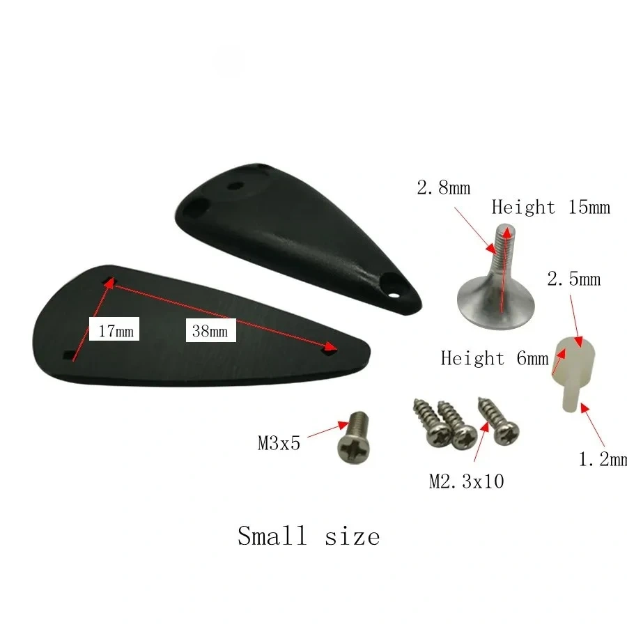 XAERO 2 Sets Aluminum Adjustable Horns for RC Airplane, Triangular Base, Electric Foam Model Replacement Parts