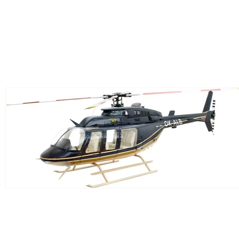 ROBAN 700 Size B407 ARF Black Tan Scale Helicopter Fuselage Fiberglass Body Shell with Mechanics Ready
