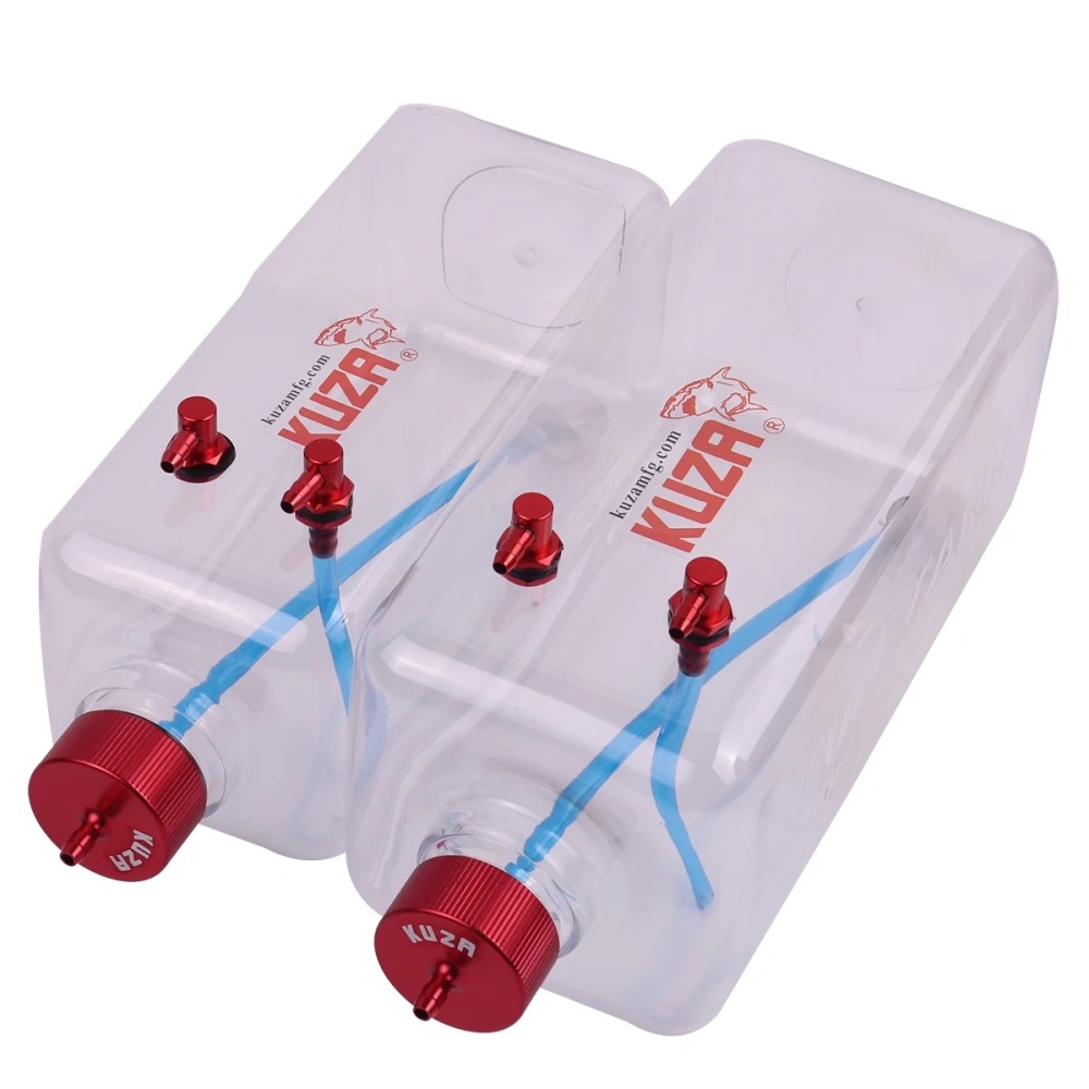 KUZA Tiger Shark V2/V3 Transparent Fuel Tank for Gas RC Airplane with CNC Aluminum Fitting
