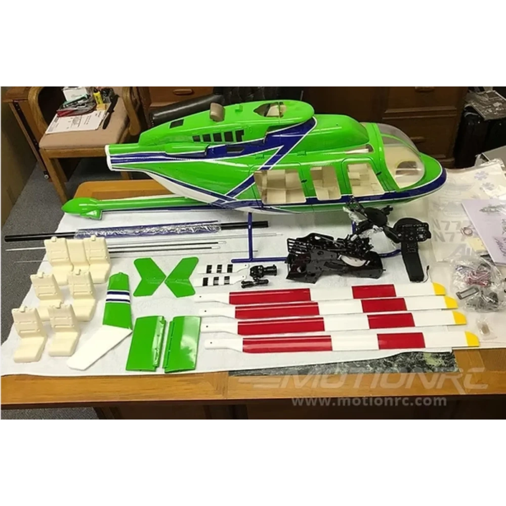 ROBAN 700 Size B407 ARF Life Scale Helicopter Fuselage Fiberglass Body Shell with Mechanics Ready