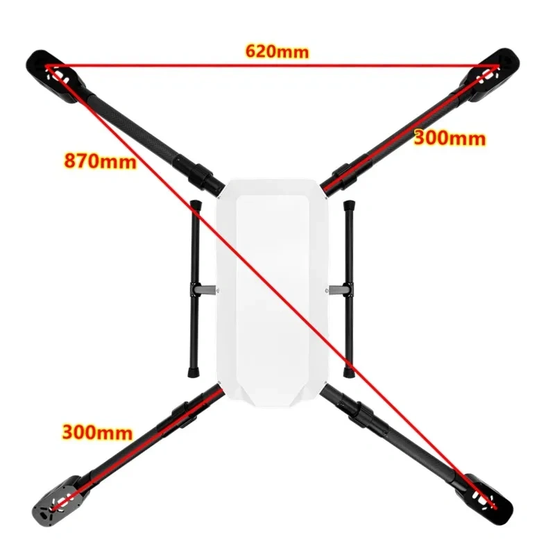 JMRRC H4 870mm Carbon Fiber Foldable Quadcopter Frame Compatible with 5015 Motor 22inch Propeller FPV Drone Kit