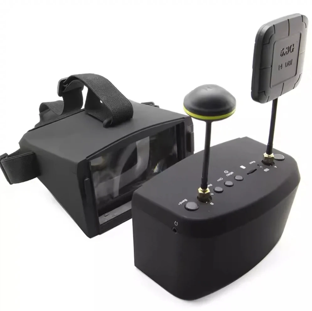 Lantian LS800D FPV Goggles with Built-in DVR Recorder - 5.8G Diversity Receiver & HD Display, All-in-One Video Eyewear
