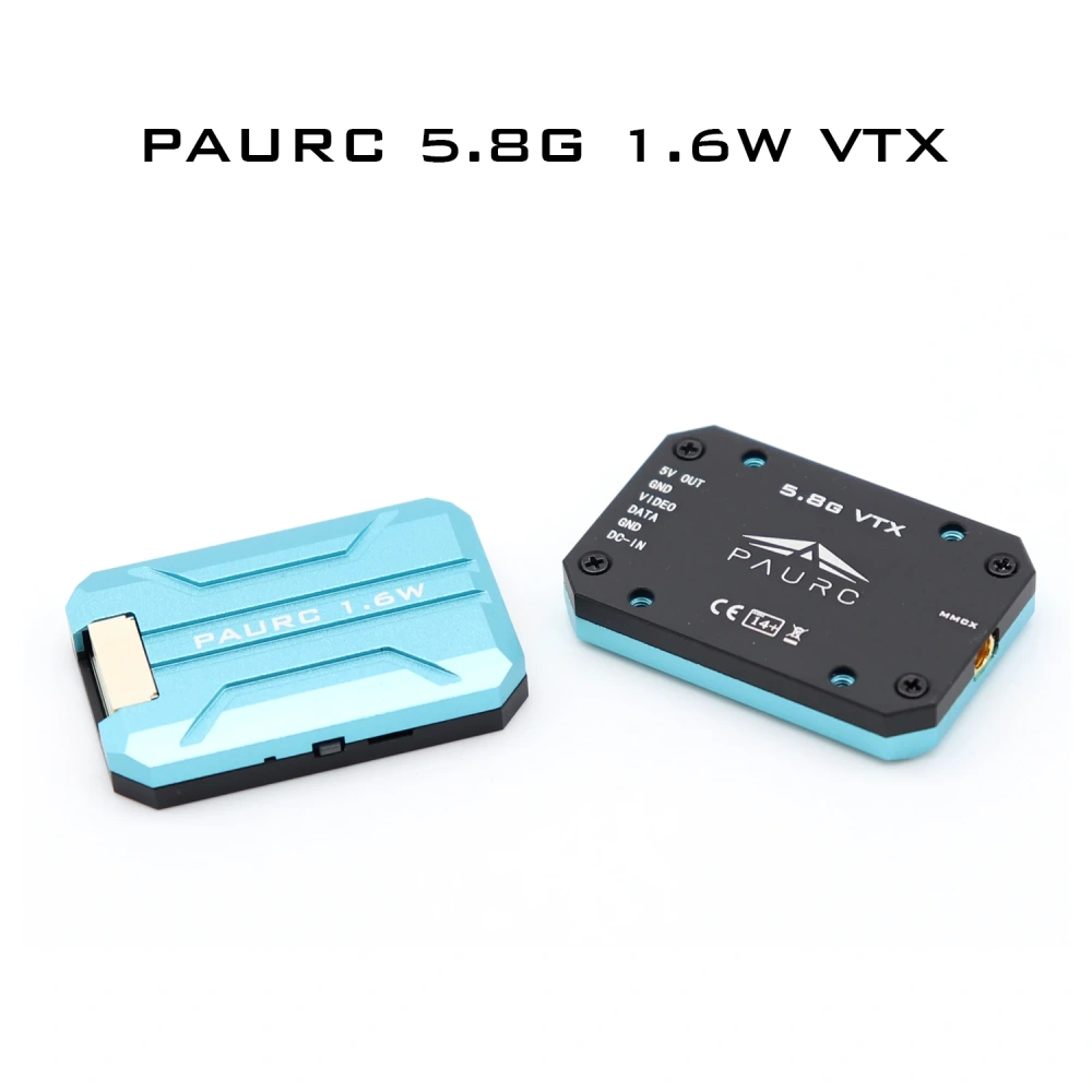 PAURC 1.6W 5.8G Analog VTX MMCX with CNC Heatsink Case for Long Range FPV Drone
