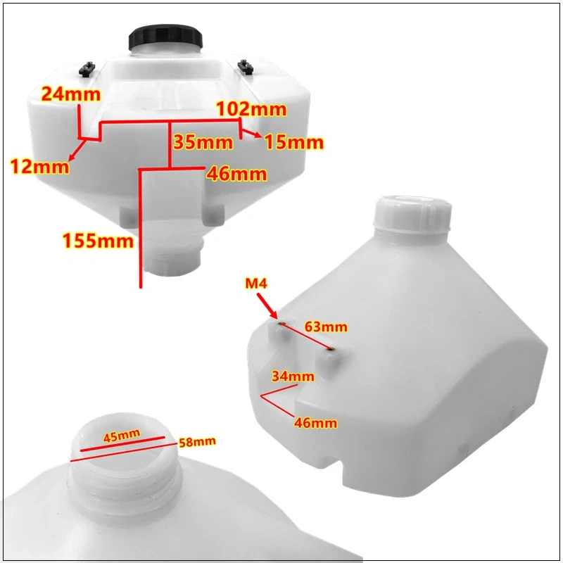 6L 6kg Drone Chemical Tank Water Container for Agricultural Sprayer Seeds Fertilizer Storage  Plastic Box