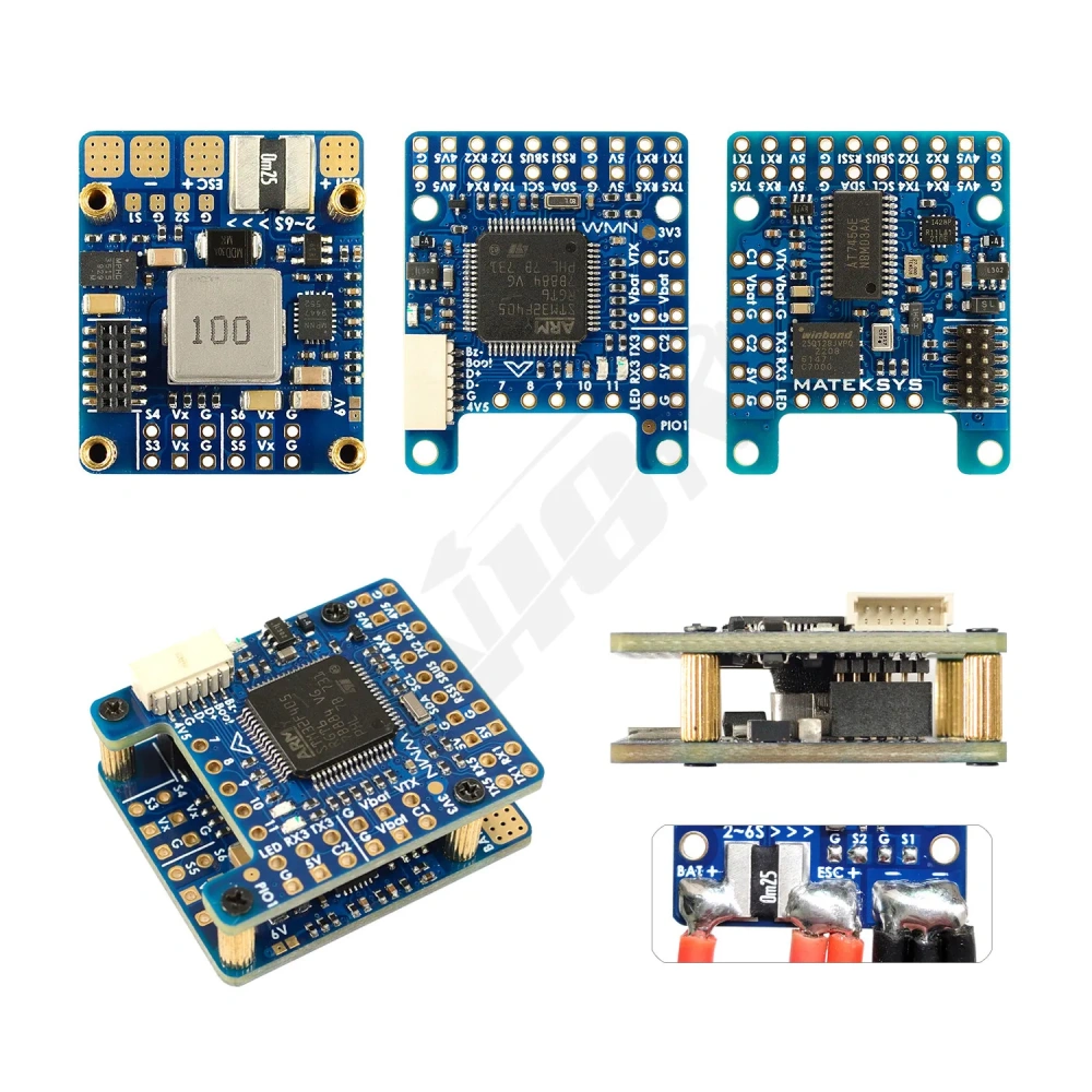 MATEK F405-WMN Flight Controller - for ArduPilot & INAV, with Blackbox & OSD, 2-6S Power for Fixed Wing & FPV Drone