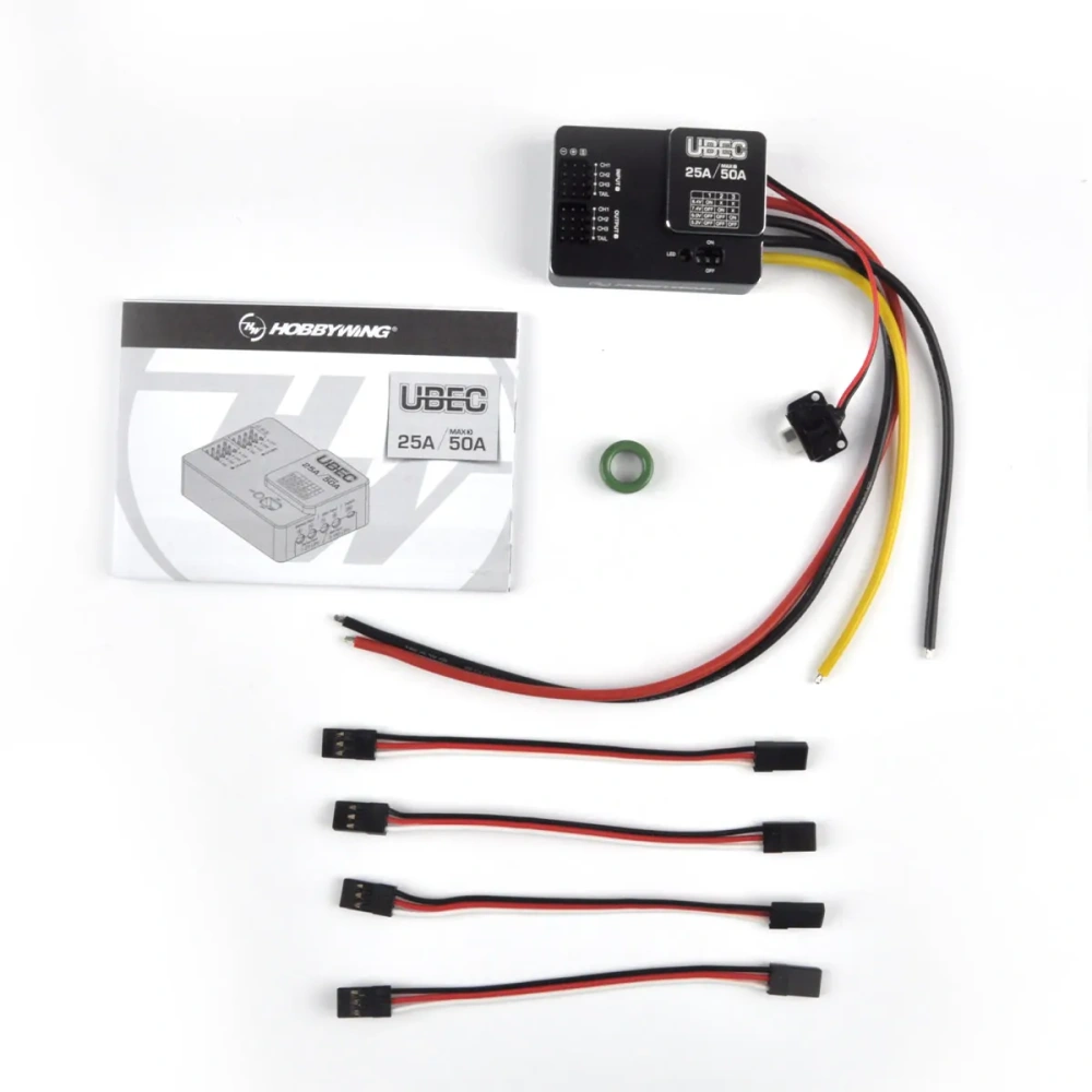 HobbyWing UBEC Module Input 3-18S Lipo 25A MAX 50A External Switching Mode DC-DC Regulator Ultra Battery Elimination Circuit