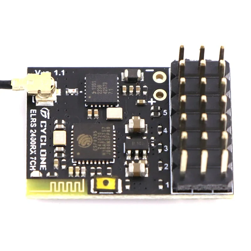 ExpressLRS ELRS 2.4Ghz 7CH PWM Receiver - CYCLONE RC Open Source, High Refresh Rate, Long Range for FPV Drone Quadcopter