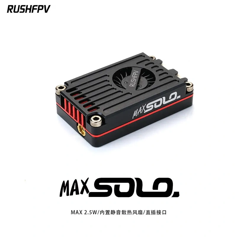RUSHFPV MAX SOLO CNC Heatsink Case - 2.5W High Power Upgrade Shell for Better Cooling & Stable Output in Long Range FPV