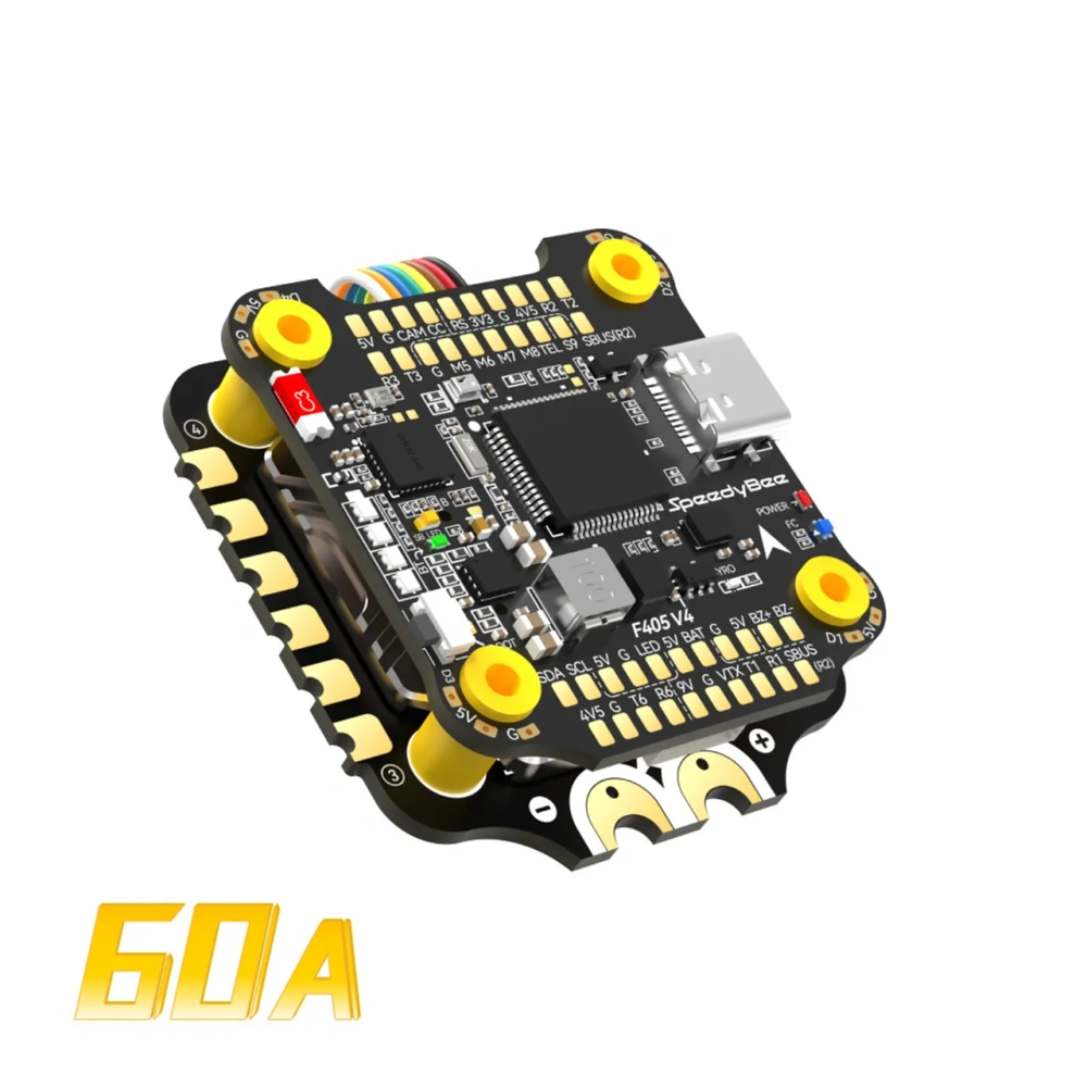 SpeedyBee F405 V4 & 60A 4in1 ESC Flight Stack BLHeli_S All in One FPV Drone FC ESC Combo