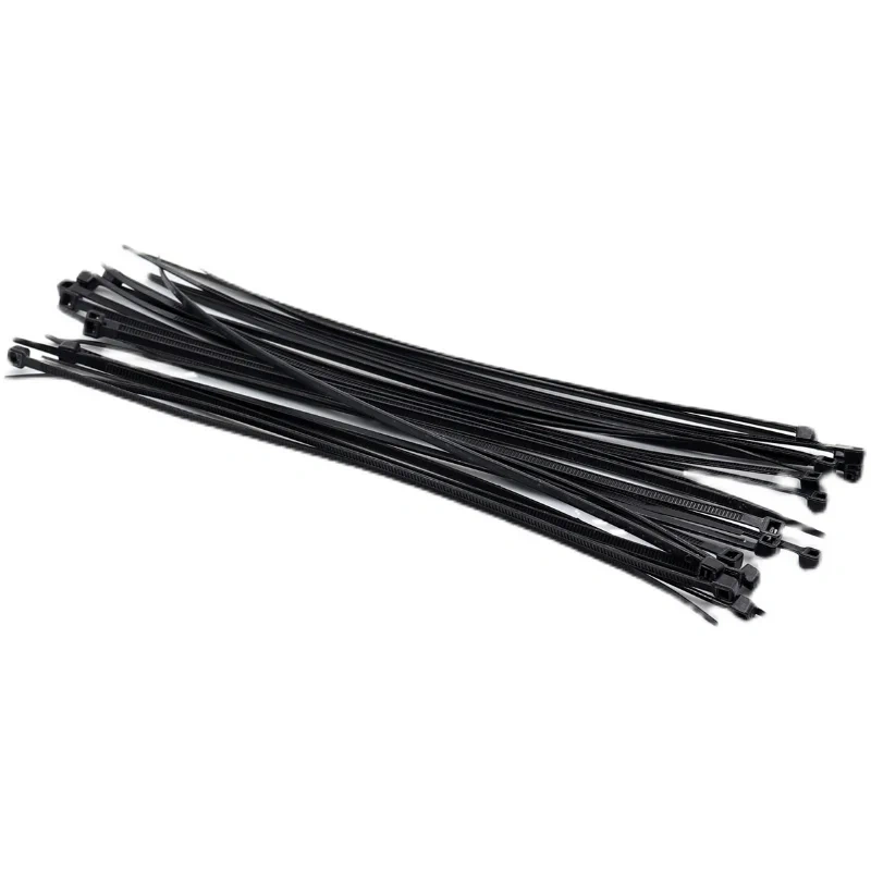 XAERO 15PCS Nylon Cable Ties 4x200mm - 8 Inch Black Zip Ties, Heavy Duty Bundling for Home Office Car Wiring