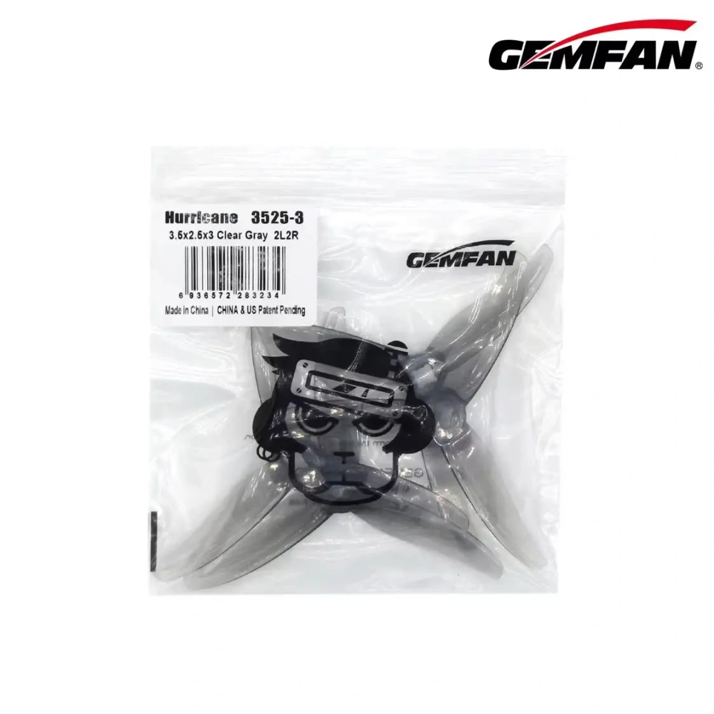 GEMFAN Hurricane 3525 3.5 Inch 3-Blade Propeller-PC Material for Freestyle FPV Drones,Compatible with CLOUD-160,Durable & Agile