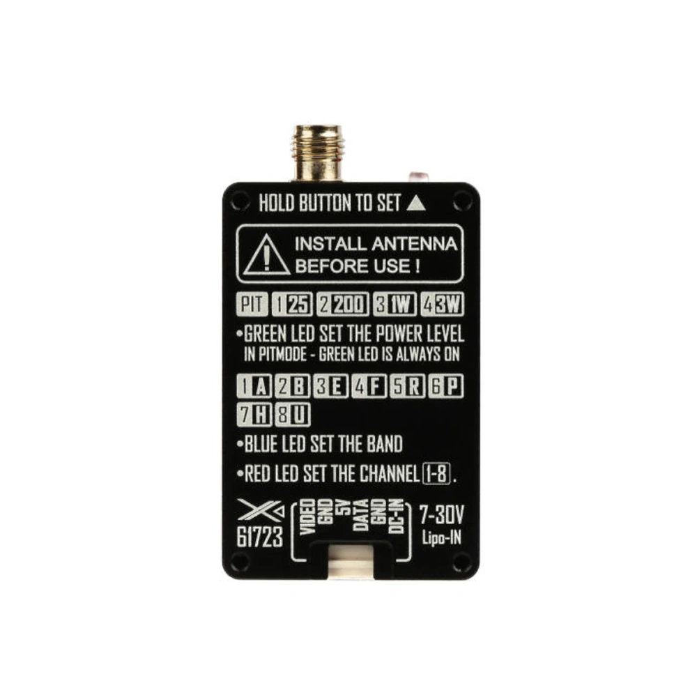 RUSHFPV 6.1-7.2GHz 3W Super Wideband VTX - Long Range FPV Video Transmitter & Receiver Kit for Fixed Wing & Drone