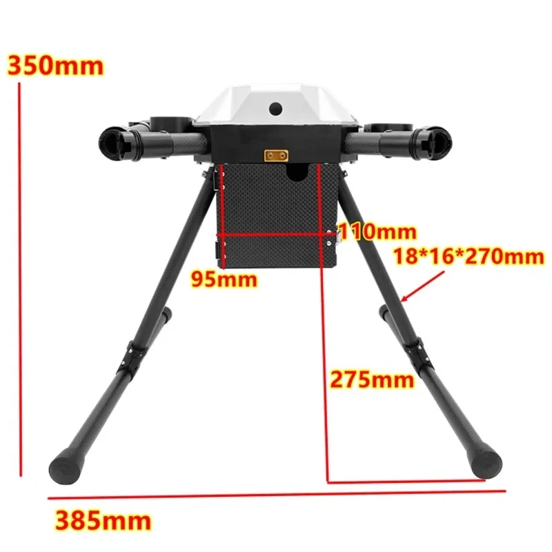 JMRRC H4 870mm Carbon Fiber Foldable Quadcopter Frame Compatible with 5015 Motor 22inch Propeller FPV Drone Kit