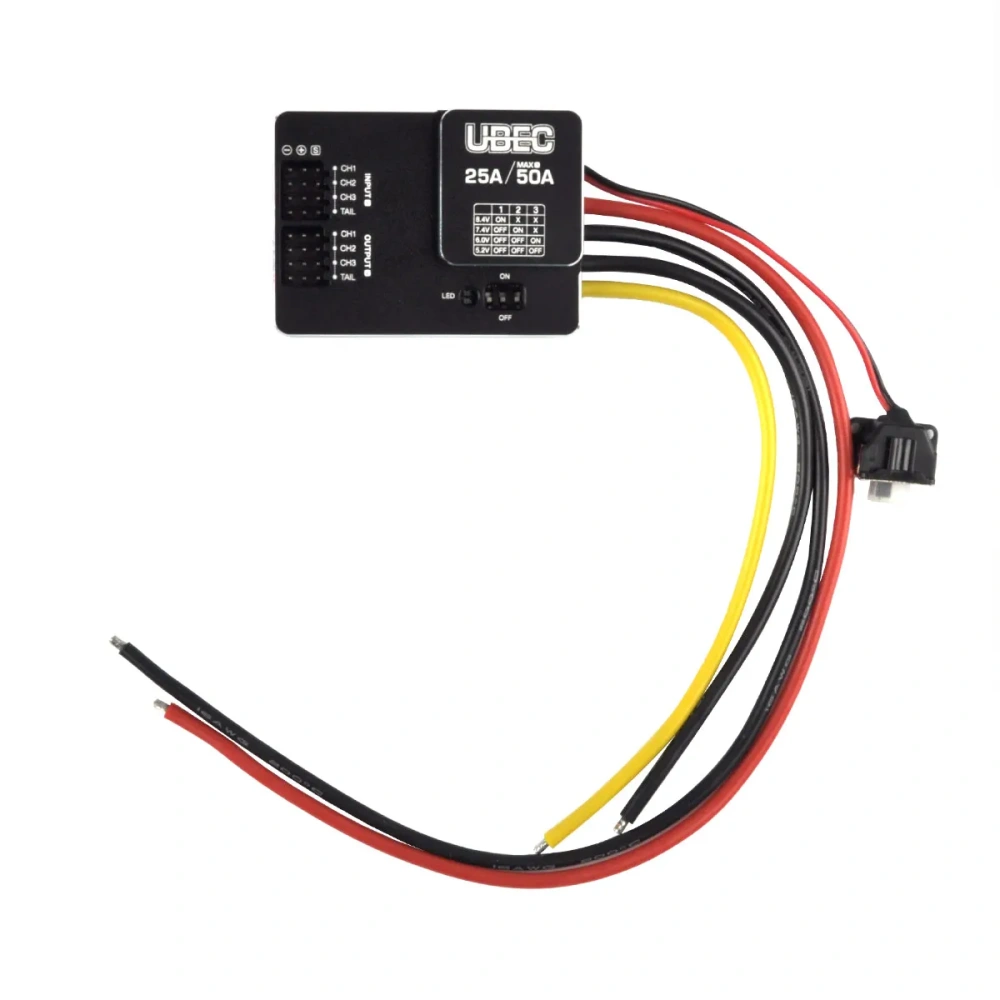HobbyWing UBEC Module Input 3-18S Lipo 25A MAX 50A External Switching Mode DC-DC Regulator Ultra Battery Elimination Circuit