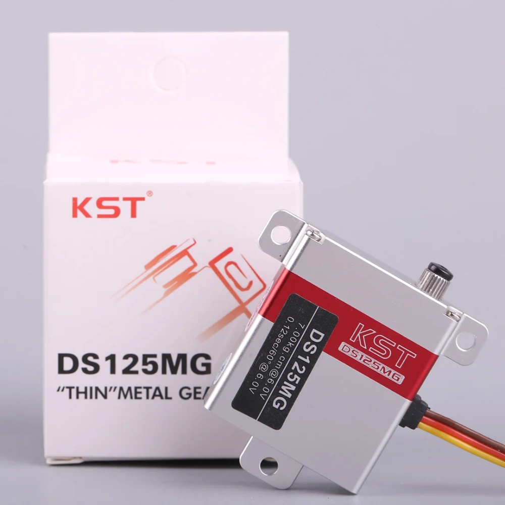 KST DS125MG Digital Metal Gear Servo - 7kg 0.07sec High Speed for Competition Gliders (CNC Aluminum Case, 6-7.4V)