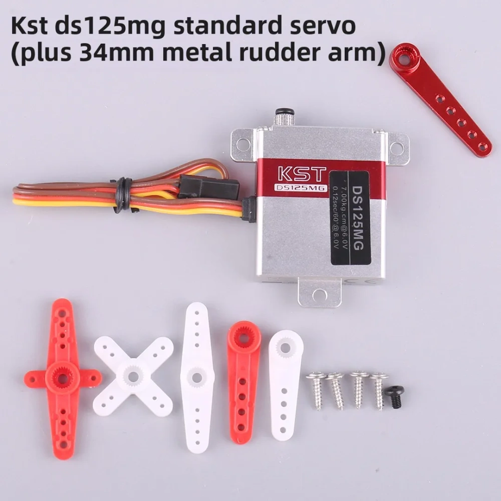 KST DS125MG Digital Metal Gear Servo - 7kg 0.07sec High Speed for Competition Gliders (CNC Aluminum Case, 6-7.4V)