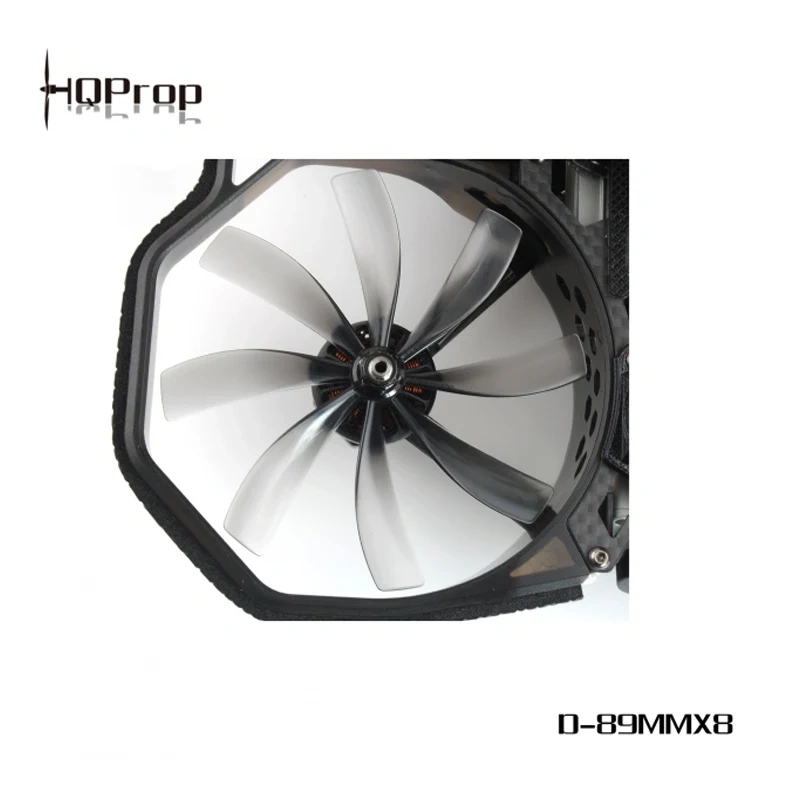 HQProp 76/89mm X8 3"/3.5" Ducted Whoop Propeller Ultra Quiet 8-Blade FPV Drone Props (2CW+2CCW)