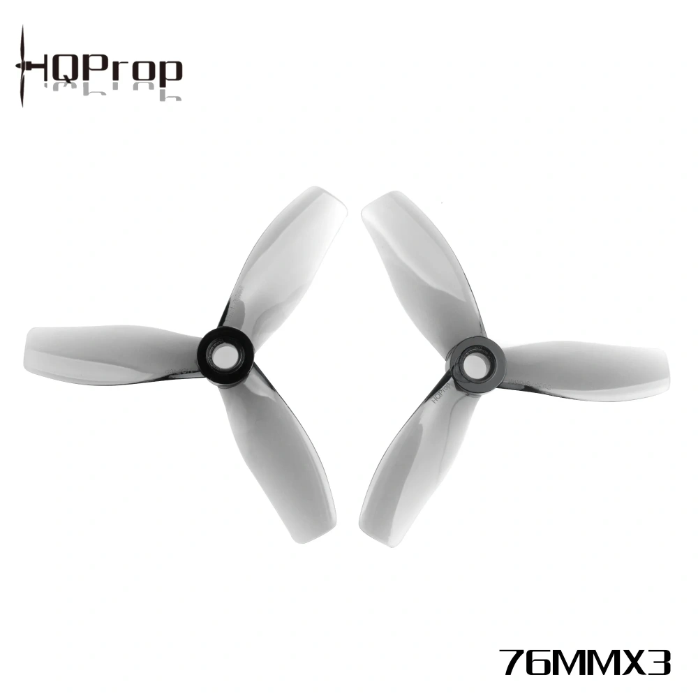 HQProp D76mm X3 3Inch Cinewhoop Propeller (2CW+2CCW) Polycarbonate Grey for FPV Drone