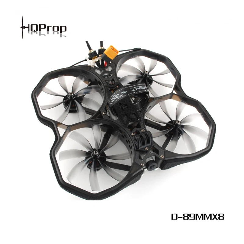 HQProp 76/89mm X8 3"/3.5" Ducted Whoop Propeller Ultra Quiet 8-Blade FPV Drone Props (2CW+2CCW)
