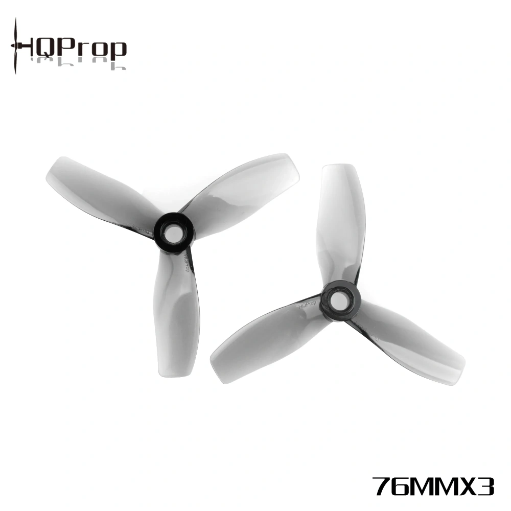 HQProp D76mm X3 3Inch Cinewhoop Propeller (2CW+2CCW) Polycarbonate Grey for FPV Drone