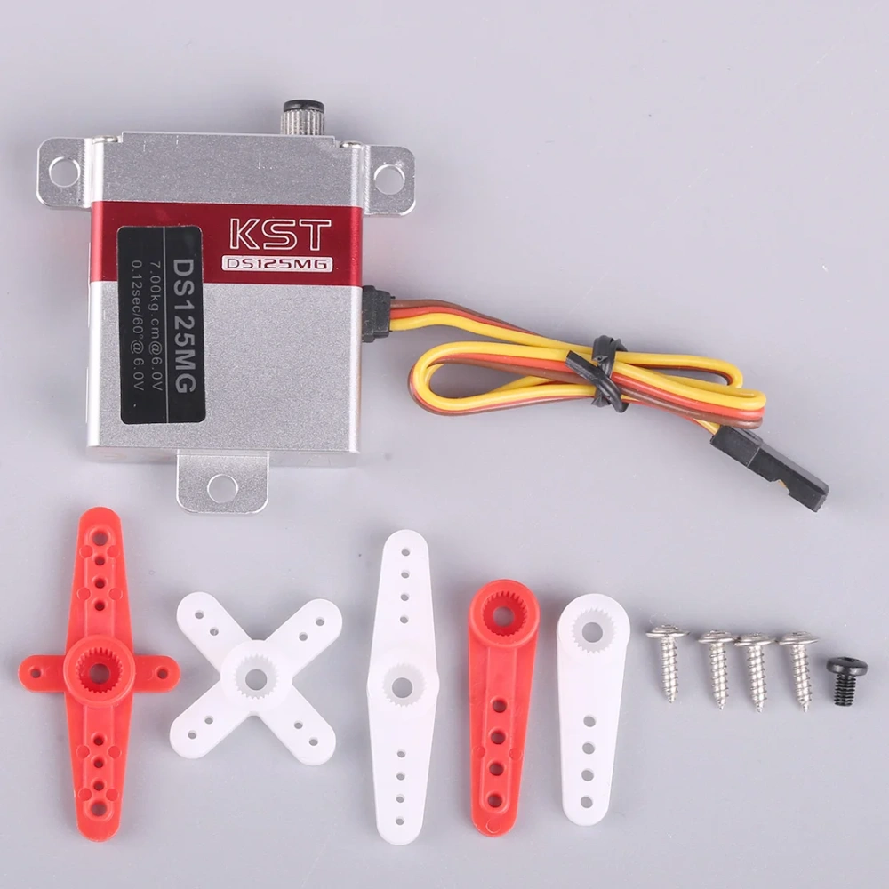 KST DS125MG Digital Metal Gear Servo - 7kg 0.07sec High Speed for Competition Gliders (CNC Aluminum Case, 6-7.4V)