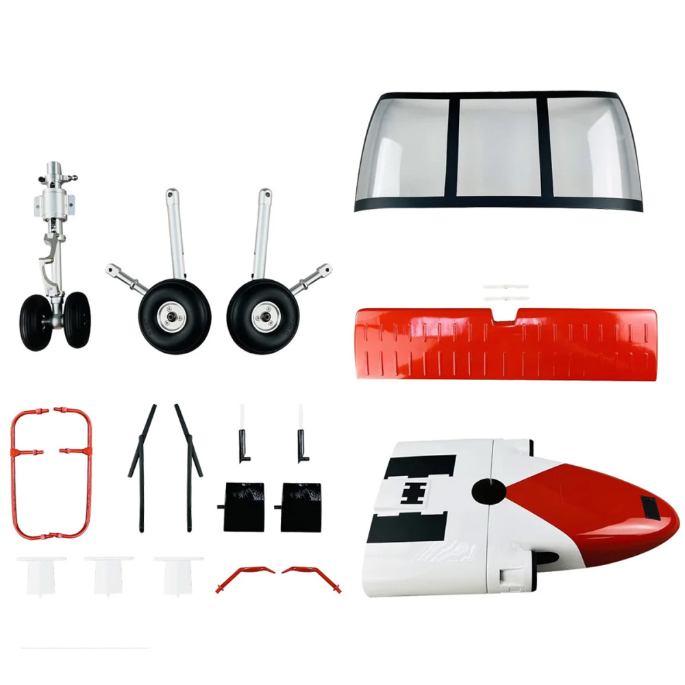 Roban 600 Size MH-60 Fuselage Spare Parts - Nose Cover Window Tail Landing Gear Wood Spacers Replacement