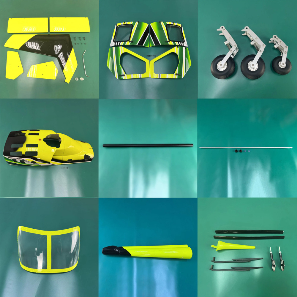 Roban 800 Size Bell222 Fuselage Spare Parts - Nose Cover Window Tail Landing Gear Wood Spacers Replacement