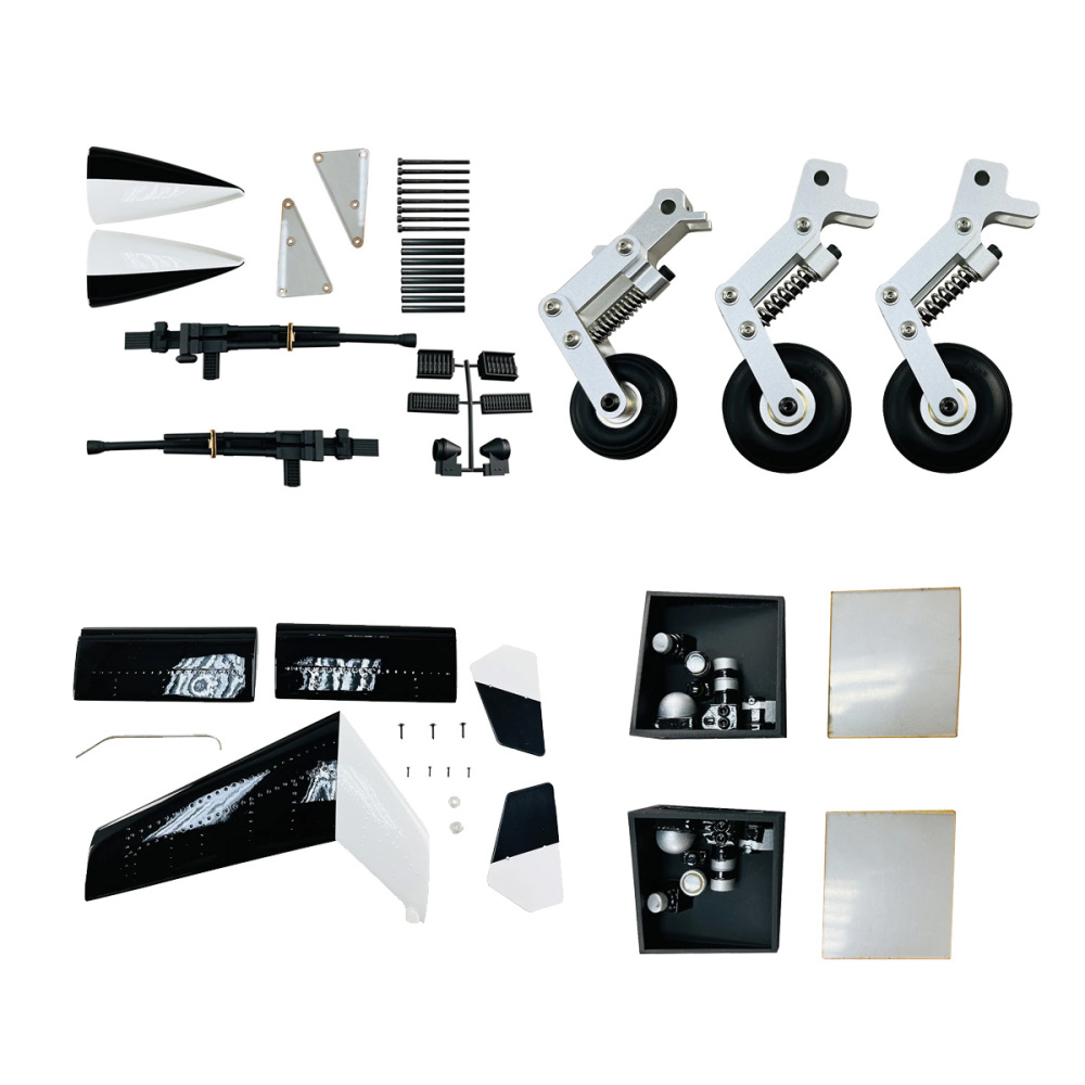 Roban New Version 600 Size Airwolf Fuselage Spare Parts - Nose Cover Window Tail Landing Gear Wood Spacers Replacement