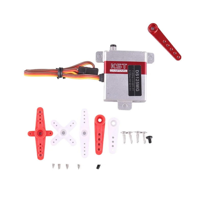 KST DS125MG Digital Metal Gear Servo - 7kg 0.07sec High Speed for Competition Gliders (CNC Aluminum Case, 6-7.4V)