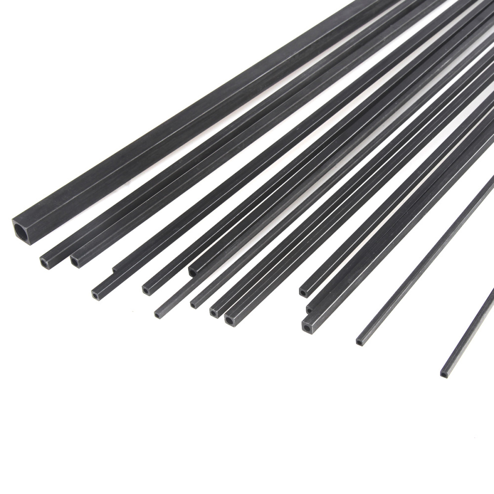 5pcs Carbon Fiber Square Tube High Strength Length 500mm Outer Diameter 3mm 4mm 5mm 10mm For DIY RC Model
