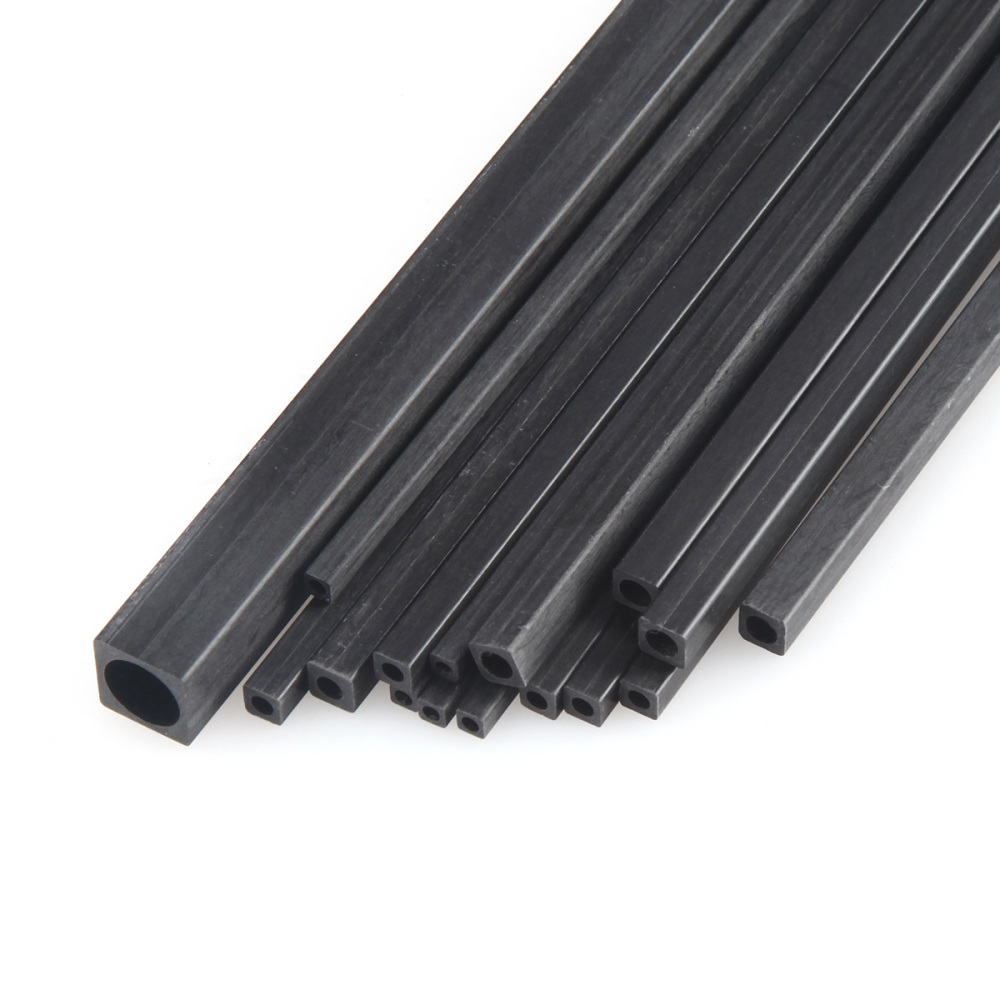 5pcs Carbon Fiber Square Tube High Strength Length 500mm Outer Diameter 3mm 4mm 5mm 10mm For DIY RC Model