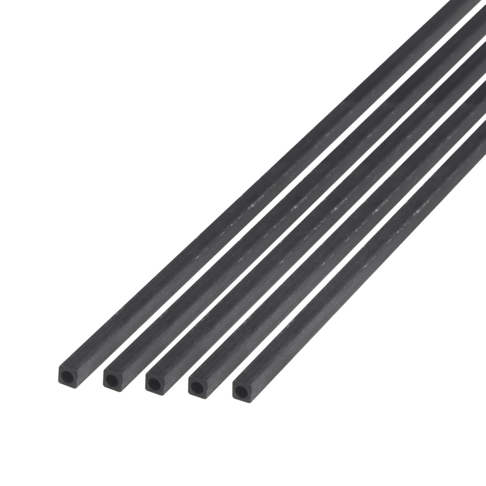 5pcs Carbon Fiber Square Tube High Strength Length 500mm Outer Diameter 3mm 4mm 5mm 10mm For DIY RC Model