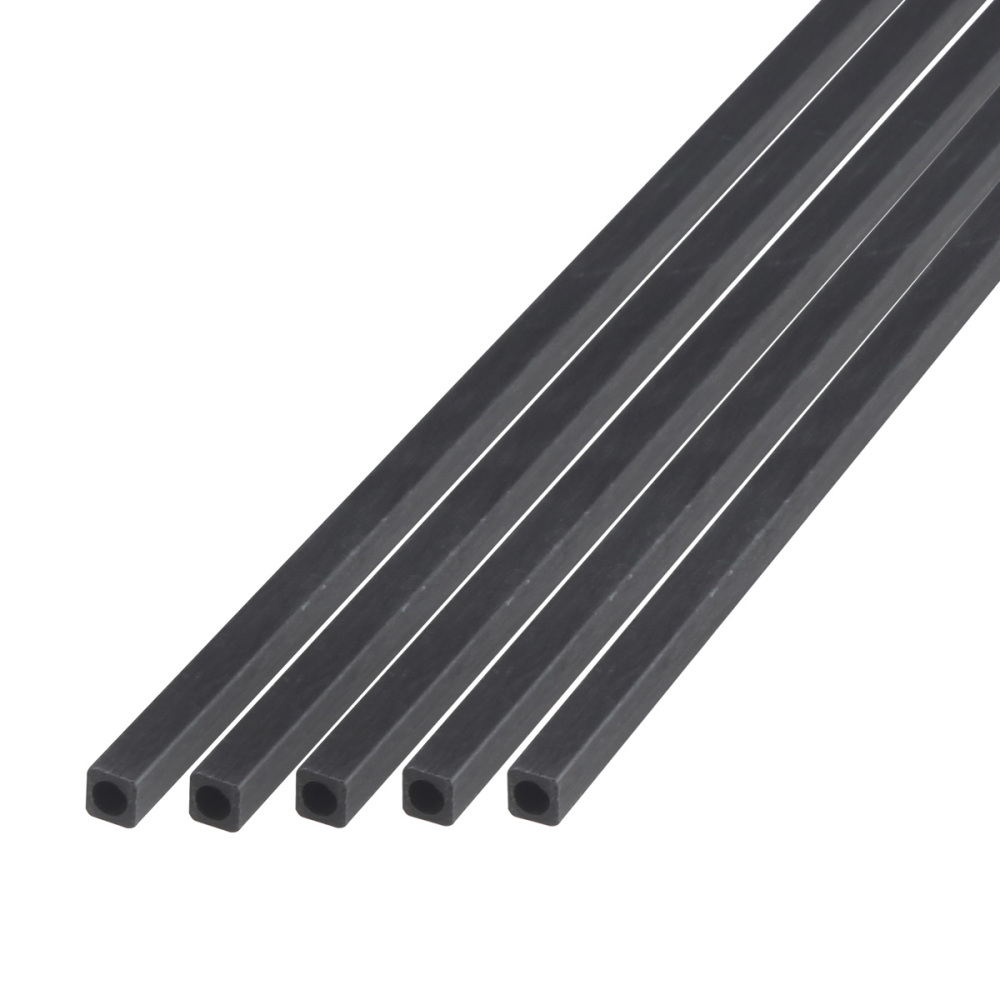 5pcs Carbon Fiber Square Tube High Strength Length 500mm Outer Diameter 3mm 4mm 5mm 10mm For DIY RC Model