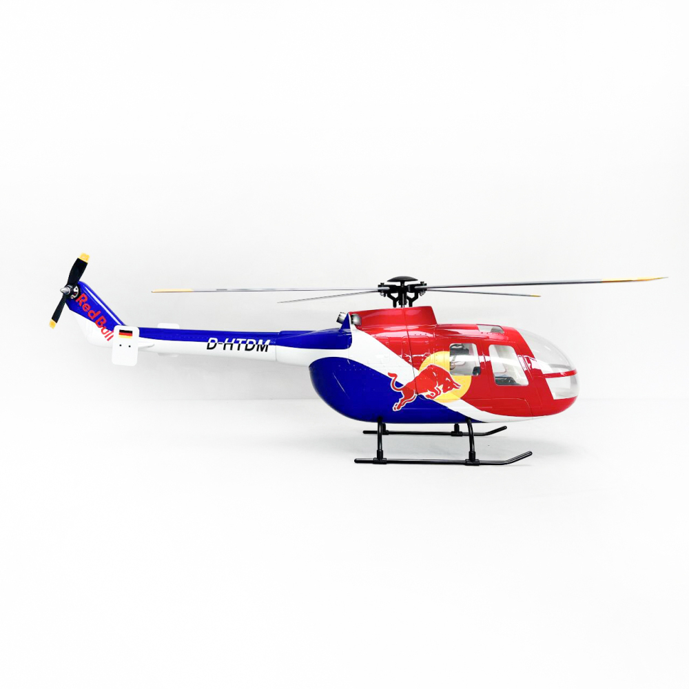 ROBAN 450 Size BO105 Red Bull Scale Helicopter RTF - GPS Auto Return & Altitude Hold - Ready to Fly with Navigation Lights