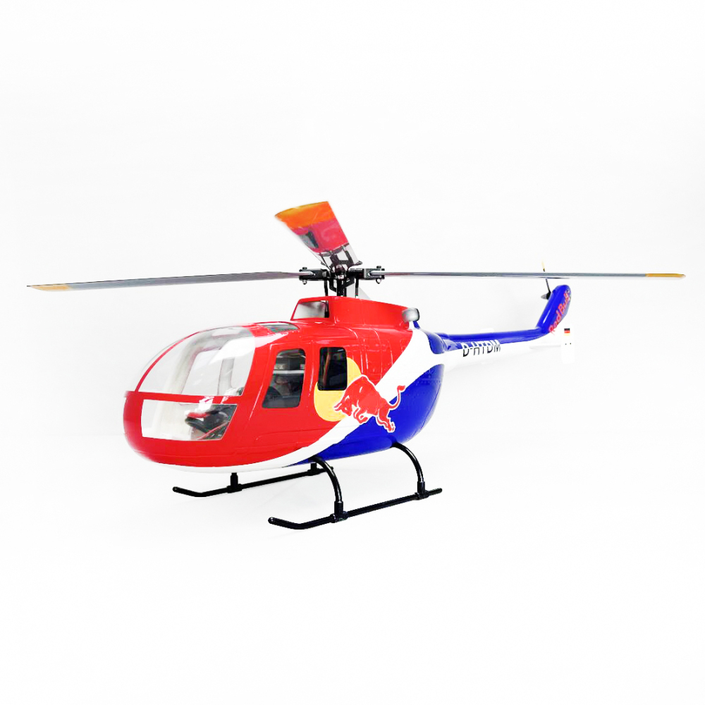 ROBAN 450 Size BO105 Red Bull Scale Helicopter RTF - GPS Auto Return & Altitude Hold - Ready to Fly with Navigation Lights