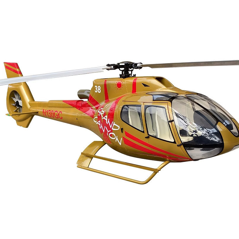 ROBAN 800 Size EC-130 ARF N130GC Grand Canyon GOLD Scale Helicopter Fuselage Fiberglass Body Shell with Mechanics Ready