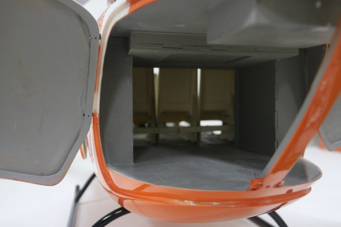 ROBAN 800 Size EC-145 T2 ARF Bundespolizei Scale Helicopter Fuselage Fiberglass Body Shell with Mechanics Ready
