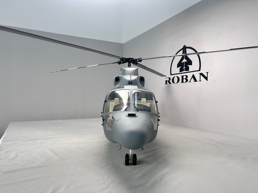 ROBAN 800 Size AS-365 Marine ARF Scale Helicopter Fuselage Fiberglass Body Shell with Mechanics Ready