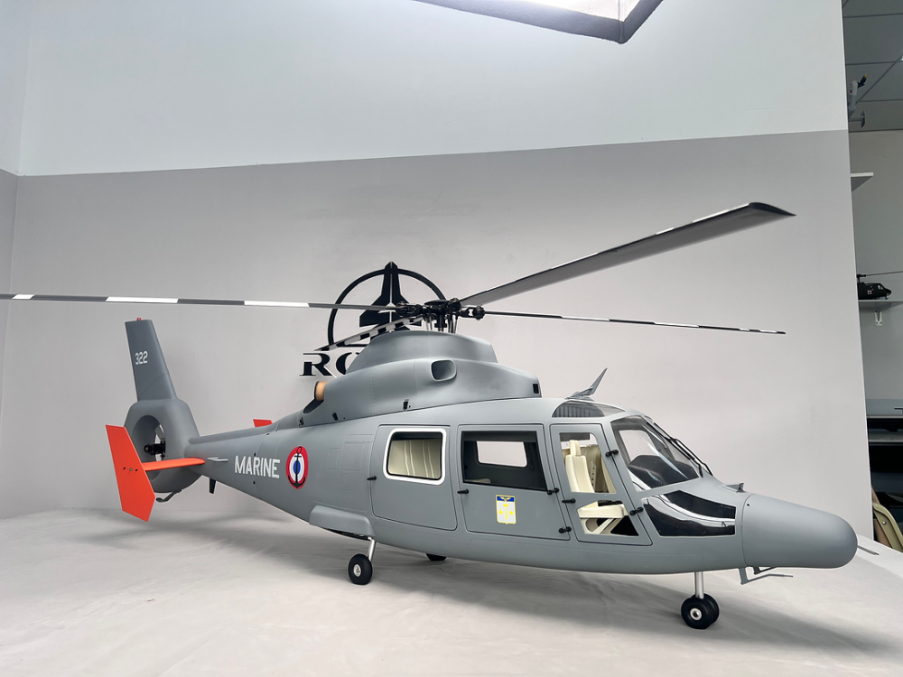 ROBAN 800 Size AS-365 Marine ARF Scale Helicopter Fuselage Fiberglass Body Shell with Mechanics Ready