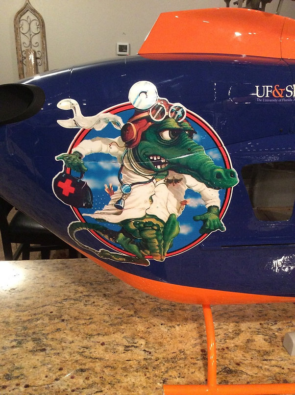ROBAN 800 Size EC-135 ARF Shands Cair Scale Helicopter Fuselage Fiberglass Body Shell with Mechanics Ready