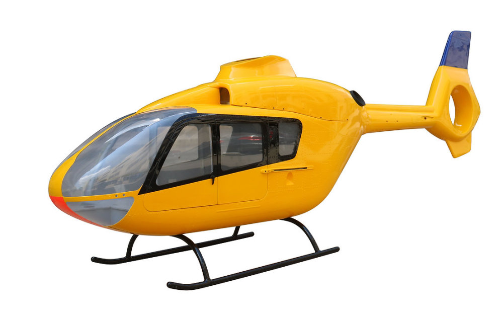 ROBAN 800 Size EC-135 T2 ARF ADAC Scale Helicopter Fuselage Fiberglass Body Shell with Mechanics Ready