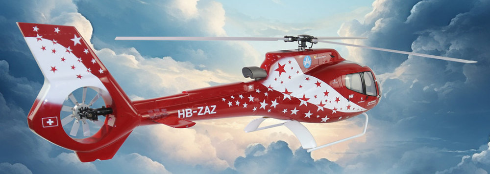 ROBAN 800 Size EC-130 ARF Air Zermatt Scale Helicopter Fuselage Fiberglass Body Shell with Mechanics Ready