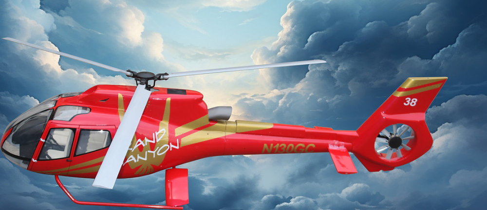 ROBAN 800 Size EC-130 ARF N130GC Grand Canyon Scale Helicopter Fuselage Fiberglass Body Shell with Mechanics Ready