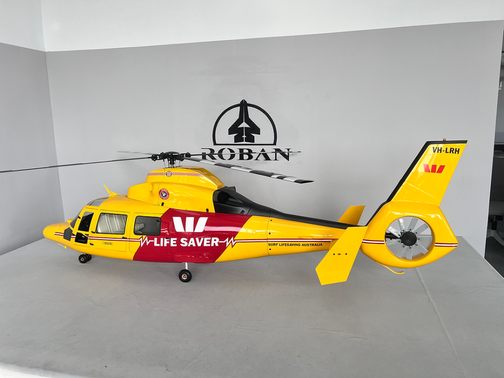 ROBAN 800 Size AS-365 Life Saver ARF Scale Helicopter Fuselage Fiberglass Body Shell with Mechanics Ready