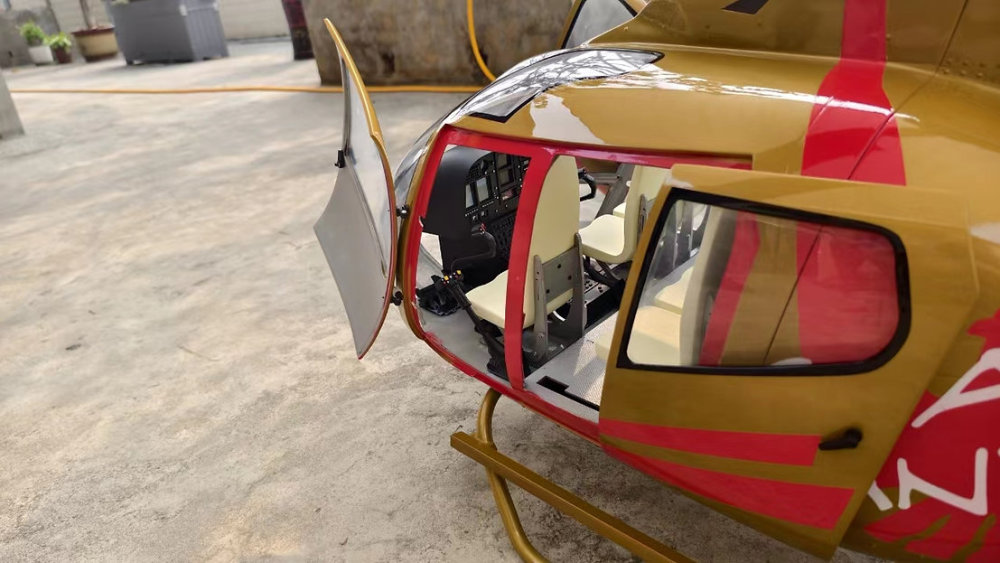 ROBAN 800 Size EC-130 ARF N130GC Grand Canyon GOLD Scale Helicopter Fuselage Fiberglass Body Shell with Mechanics Ready