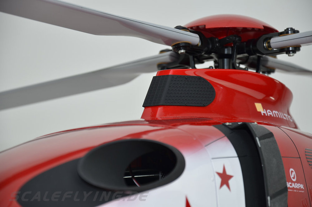 ROBAN 800 Size EC-135 T3 ARF Air Zermatt Scale Helicopter Fuselage Fiberglass Body Shell with Mechanics Ready