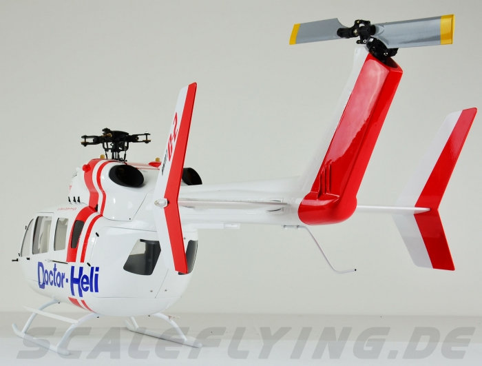 ROBAN 800 Size EC-145 T1 ARF Doctor Heli Scale Helicopter Fuselage Fiberglass Body Shell with Mechanics Ready